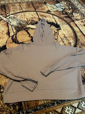 Light Taupe Waffle Knit Hoodie
